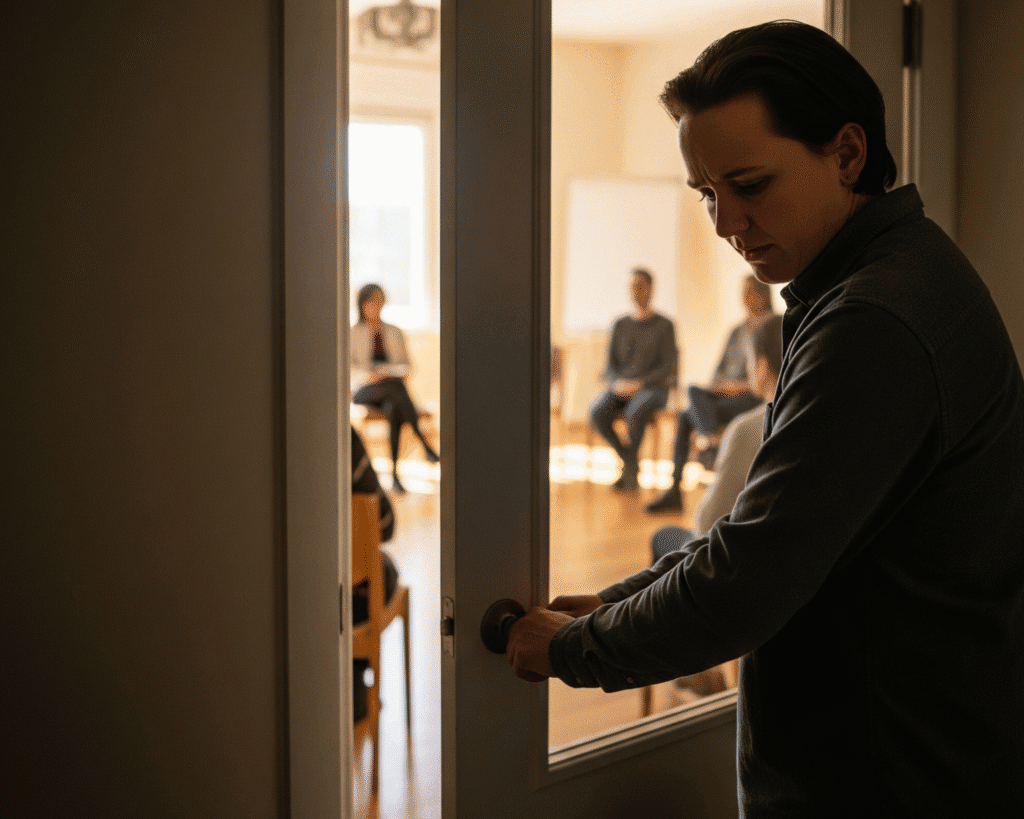 Participation in a therapy group may be challenging for those who have fears around group discussions - but other members are there to make you feel welcomed.