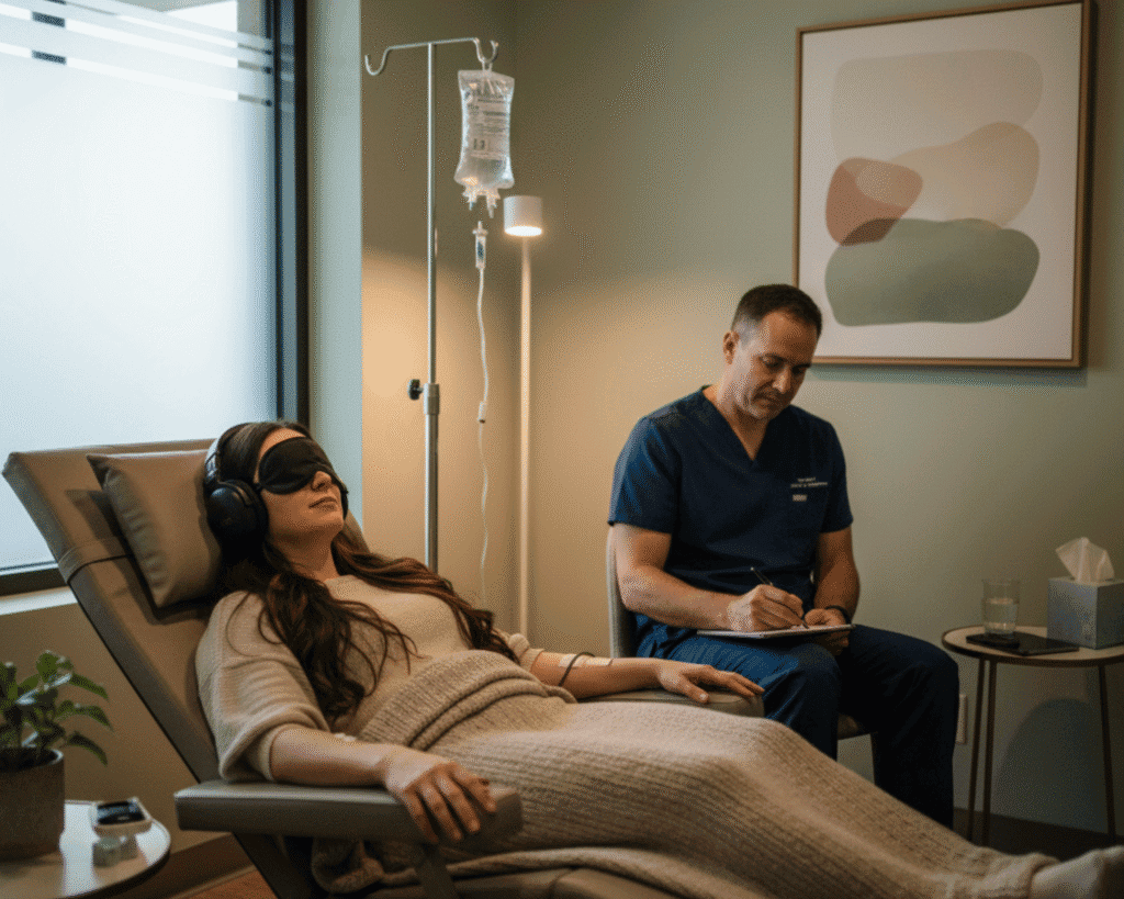 There are many factors contributing to your ketamine experience, your vital signs will be closely monitored, and then you will have a debrief with your therapist.